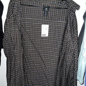 H&M Black and White Plaid Shirt
